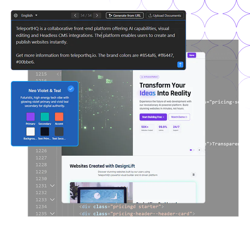 Turn ideas into website image